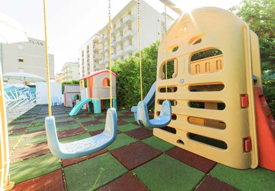 Play area adjacent to the pool