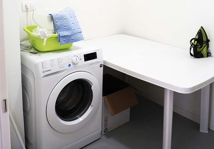 The laundry area