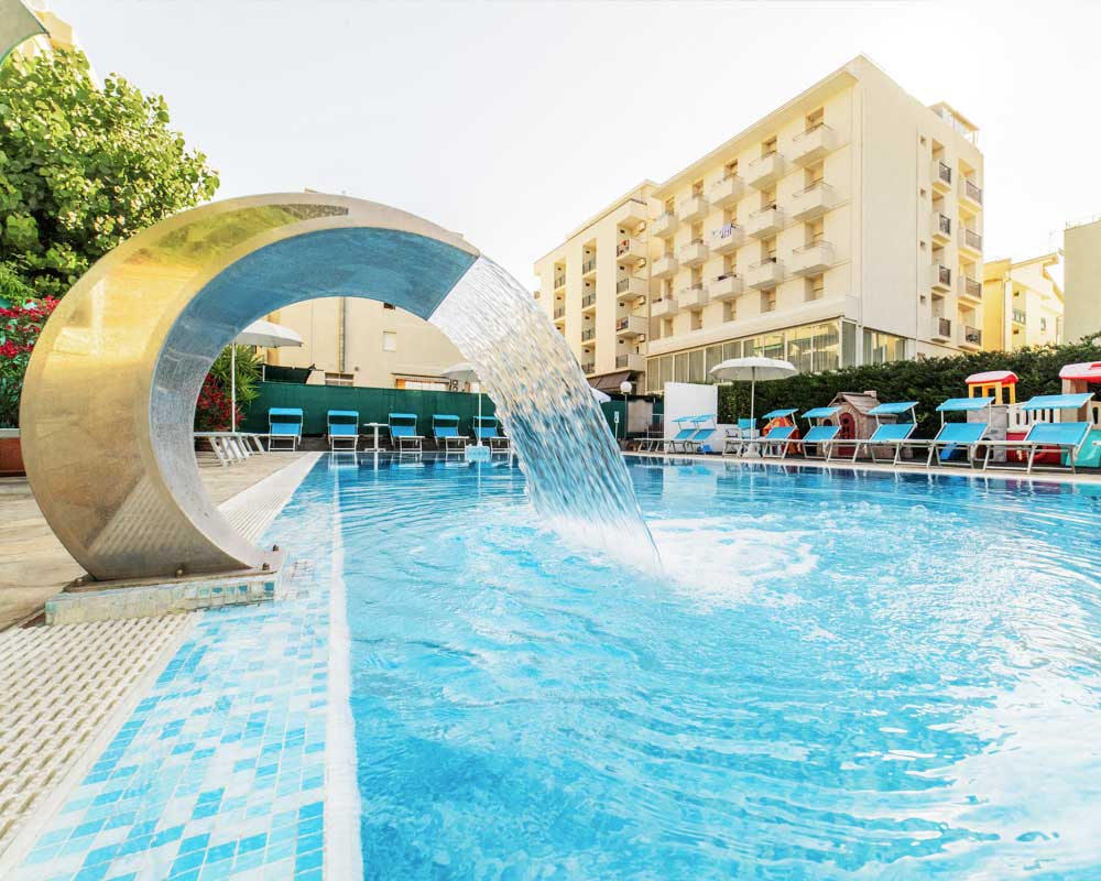 Waterfall in the pool